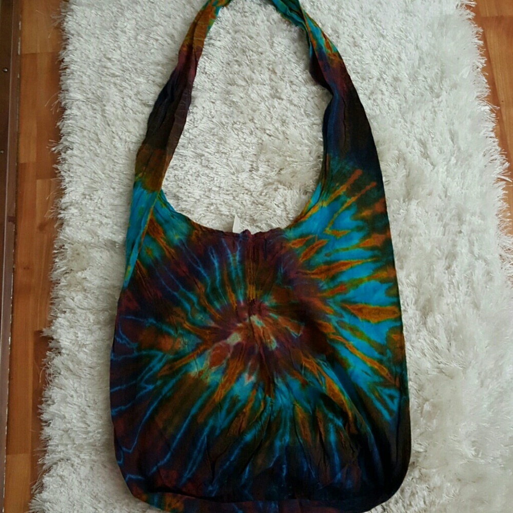 Tie dyed colored sling bag
